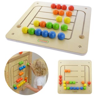 Edukacinė sieninė lenta labirintas su karoliukais | Montessori | Masterkidz ME03690