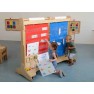 Pakabinama mokomoji lenta | Raudona dvipusė su kišenėlėmis | Masterkidz ME10735