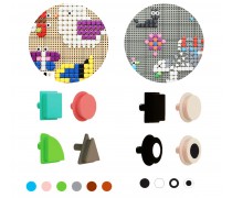 Geometrinių figūrų rinkinys | STEM lentai, 256 vnt. | Masterkidz ME14702
