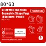 Geometrinių figūrų rinkinys | STEM lentai, 256 vnt. | Masterkidz ME14702