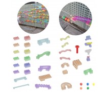 Konstrukcinis rinkinys | Trasa kamuoliukams | STEM 209 dalys | Masterkidz ME15136