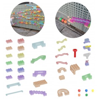Konstrukcinis rinkinys | Trasa kamuoliukams | STEM 209 dalys | Masterkidz ME15136