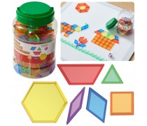 Geometrinių figūrų mozaika | Montessori kaladėlės 140 vnt. | Masterkidz ME30368