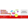 Geometrinių figūrų mozaika | Montessori kaladėlės 140 vnt. | Masterkidz ME30368