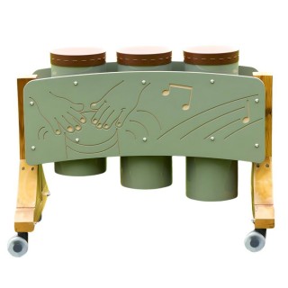 Lauko būgnų rinkinys | trys muzikiniai būgnai | Masterkidz ME30948