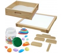 Sensorinis šviesos stalas | su smėlio dėže ir priedais | Masterkidz MK0017