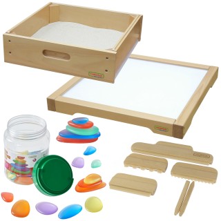 Sensorinis šviesos stalas | su smėlio dėže ir priedais | Masterkidz MK0017