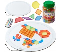 Lavinamasis LED šviesos skydas | Apvalus, su Montessori mozaika | Masterkidz MK0019