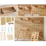Edukacinė STEM sienelė su gimnastikos priedais | Iš ekspozicijos | Masterkidz MKO3