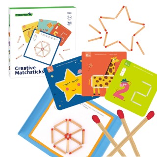 Loginis žaidimas galvosūkis | Montessori magnetiniai degtukai | Tooky Toy TF866
