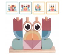Medinė dėlionė - krabas | Pastelinis | Tooky Toy TH847N Medinė dėlionė - krabas | Pastelinis | Tooky Toy TH847N