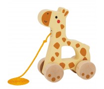 Traukiama medinė žirafa | Lavinamasis žaislas | Tooky Toy TJ009A