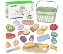 Medinis pjaustomų maisto produktų rinkinys | Vaisiai ir daržovės | Tooky Toy TJ537N