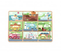 Medinis labirintas - dėlionė | Transporto priemonės | Tooky Toy TJ599N Medinis labirintas - dėlionė | Transporto priemonės | Tooky Toy TJ599N