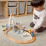 Medinė traukinio trasa | Kosminė stotis ir figūrėlės | Tooky Toy TJ796