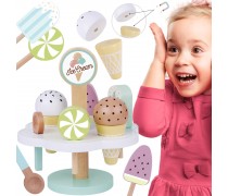 Medinis ledų rinkinis | Magnetinis, pastelinis | Tooky Toy TK135 Medinis ledų rinkinis | Magnetinis, pastelinis | Tooky Toy TK135