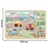 Medinė interaktyvi dėlionė | Transporto priemonės | Tooky Toy TL064N