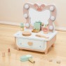 Medinis kosmetinis staliukas | Su LED veidrodžiu ir priedais | Tooky Toy TP528