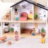 Medinis lėlių namelis | su baldais ir figūrėlėmis, 20 dalių | Tooky Toy TP548