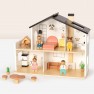 Medinis lėlių namelis | su baldais ir figūrėlėmis, 20 dalių | Tooky Toy TP548