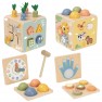 Lavinamasis kubas | medinis, 5in1 | Tooky Toy TP551