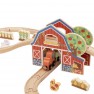 Medinis traukinių rinkinys | Ūkis, 48 detalės | Tooky Toy TP553