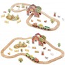 Medinis traukinių rinkinys | Ūkis, 48 detalės | Tooky Toy TP553