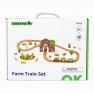 Medinis traukinių rinkinys | Ūkis, 48 detalės | Tooky Toy TP553