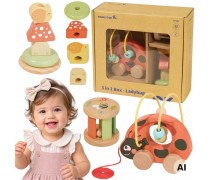 Medinis lavinamasis rinkinys 3in1 | Boružėlė | Tooky Toy TP563 Medinis lavinamasis rinkinys 3in1 | Boružėlė | Tooky Toy TP563