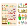 Medinis sodo vežimėlis - parduotuvėlė | Montessori, 57 dalys | Tooky Toy TP567