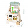 Medinis sodo vežimėlis - parduotuvėlė | Montessori, 57 dalys | Tooky Toy TP567