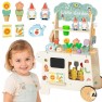 Medinis sodo vežimėlis - parduotuvėlė | Montessori, 57 dalys | Tooky Toy TP567