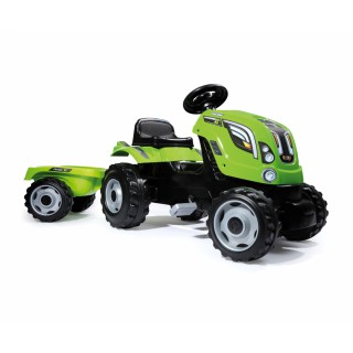 Minamas žalias traktorius su priekaba - vaikams nuo 3 iki 6 metų | FARMER XL | Smoby
