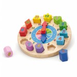 Žaislinis medinis edukacinis laikrodis | Kaladėlių rūšiuoklis | Viga 59235
