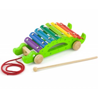 Žaislinis medinis ksilofonas vaikams | Krokodilas | Viga 50342