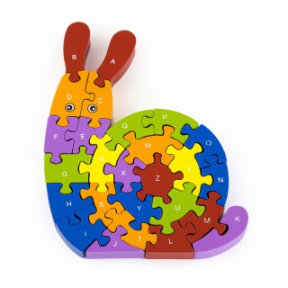 Medinė 3D dėlionė vaikams | Sraigė | Puzzle | Viga 55252