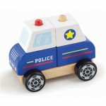 Medinės kaladėlės vaikams | Policijos mašina | Viga 50201