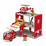Žaislinė medinė gaisrinės stotis su sraigtasparniu | Viga 50828