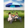 Medinis iškylos stalas su skėčiu ir vandens bei smėlio dėžėmis vaikams | Delta | Axi A031.023.00