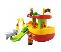 Žaislinis kaladėlių rinkinys - laivas su gyvūnais | Abrick | Ecoiffier 3041