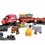 Žaislinis konstruktorius traukinukas su gyvūnais | Abrick | Ecoiffier 3068