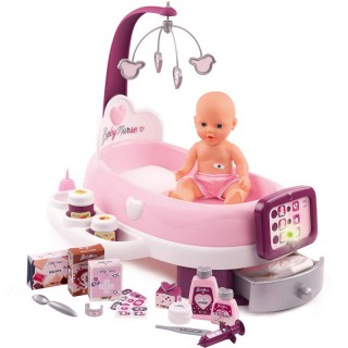 Žaislinis elektroninis lėlės priežiūros rinkinys su priedais | Baby Nurse | Smoby
