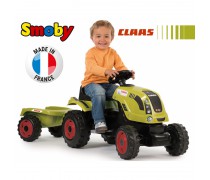 Vaikiškas minamas traktorius su priekaba - vaikams nuo 3 metų | CLAAS | Smoby