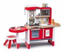 Vaikiška virtuvėlė su tekančiu vandeniu, stalu, kėdute ir priedais 43 vnt. | Tefal Evolutive Gourmet | Smoby 312302