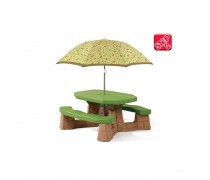 Iškylos stalas su suoliukais ir skėčiu | Step2 7877