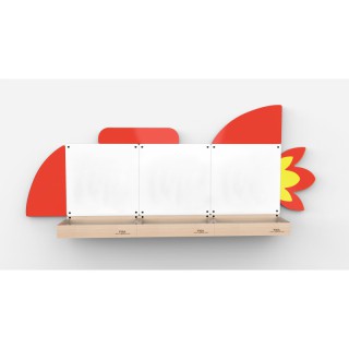 Lavinamoji medinė pakabinama magnetinė lenta vaikams | Erdvėlaivis | Viga 50780