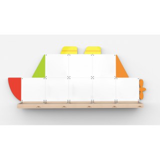 Lavinamoji medinė pakabinama magnetinė lenta vaikams | Laivas | Viga 50778