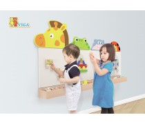 Lavinamoji medinė pakabinama magnetinė lenta vaikams | Gyvūnai | Viga 50776