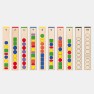 Medinis Montessori edukacinis karoliukų vėrimo žaidimas vaikams | 104 detalės | Viga 56182