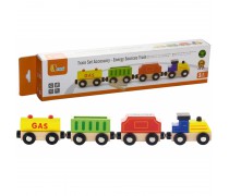 Žaislinis medinis traukinys | Energy Sources Train | Viga 50820
